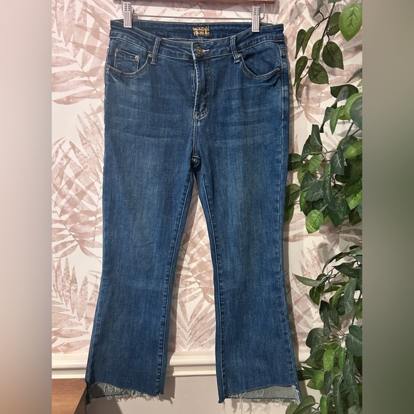 MOTHER Crop Step Fray Jeans Size 30 Premium Designer Denim - Picture 5 of 12